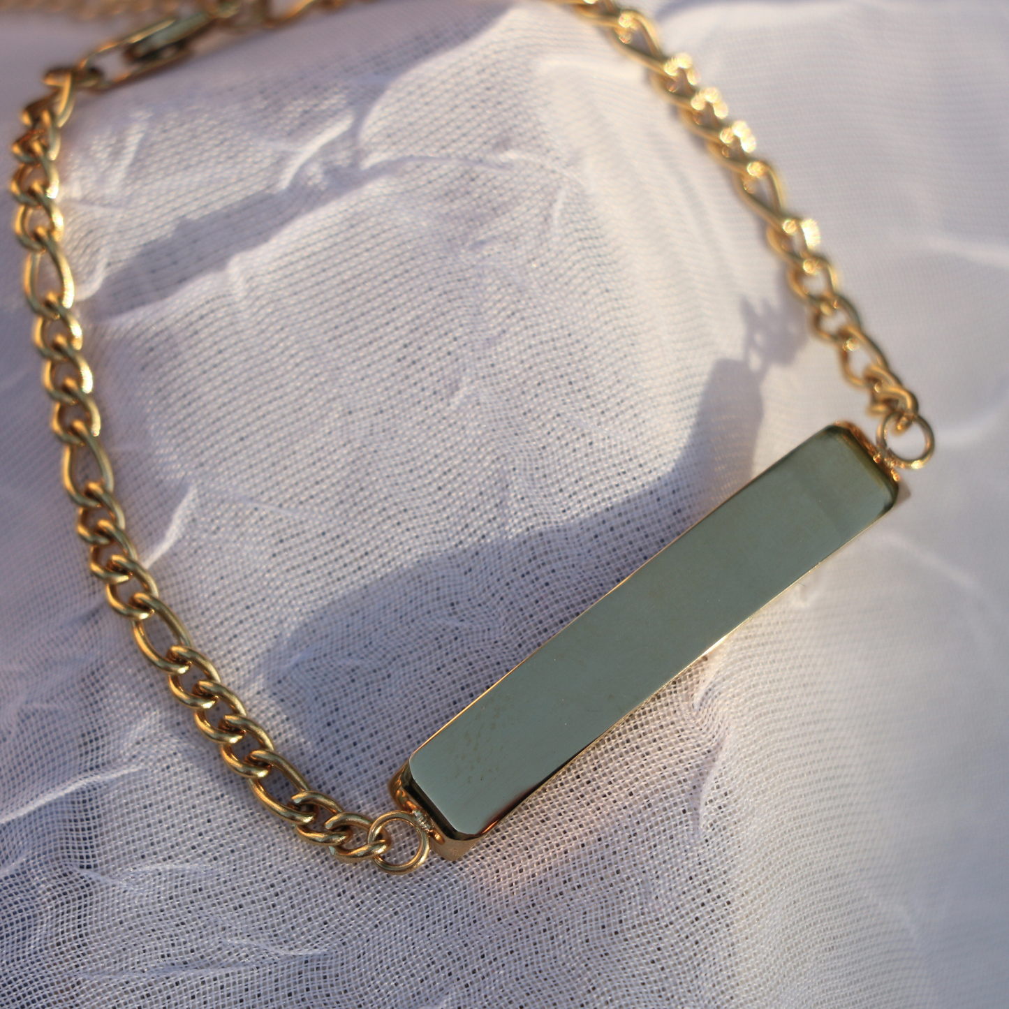 Thick Engravable Bar Bracelet
