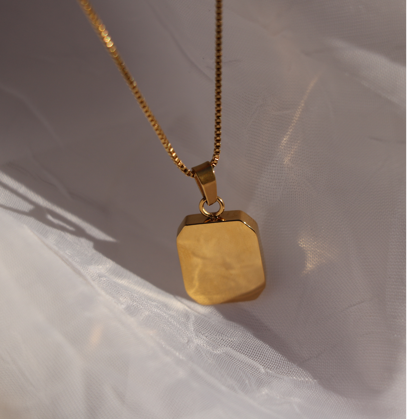 Engravable Square Necklace
