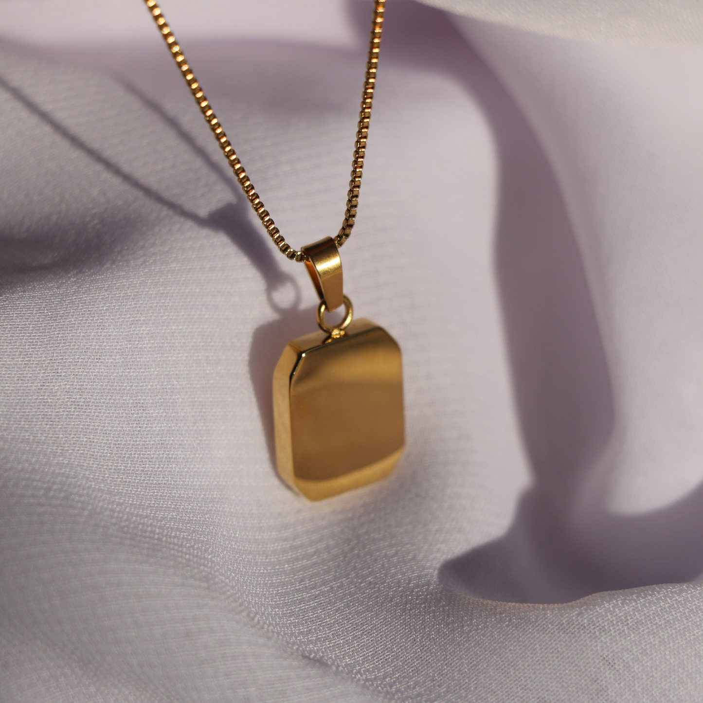 Engravable Square Necklace