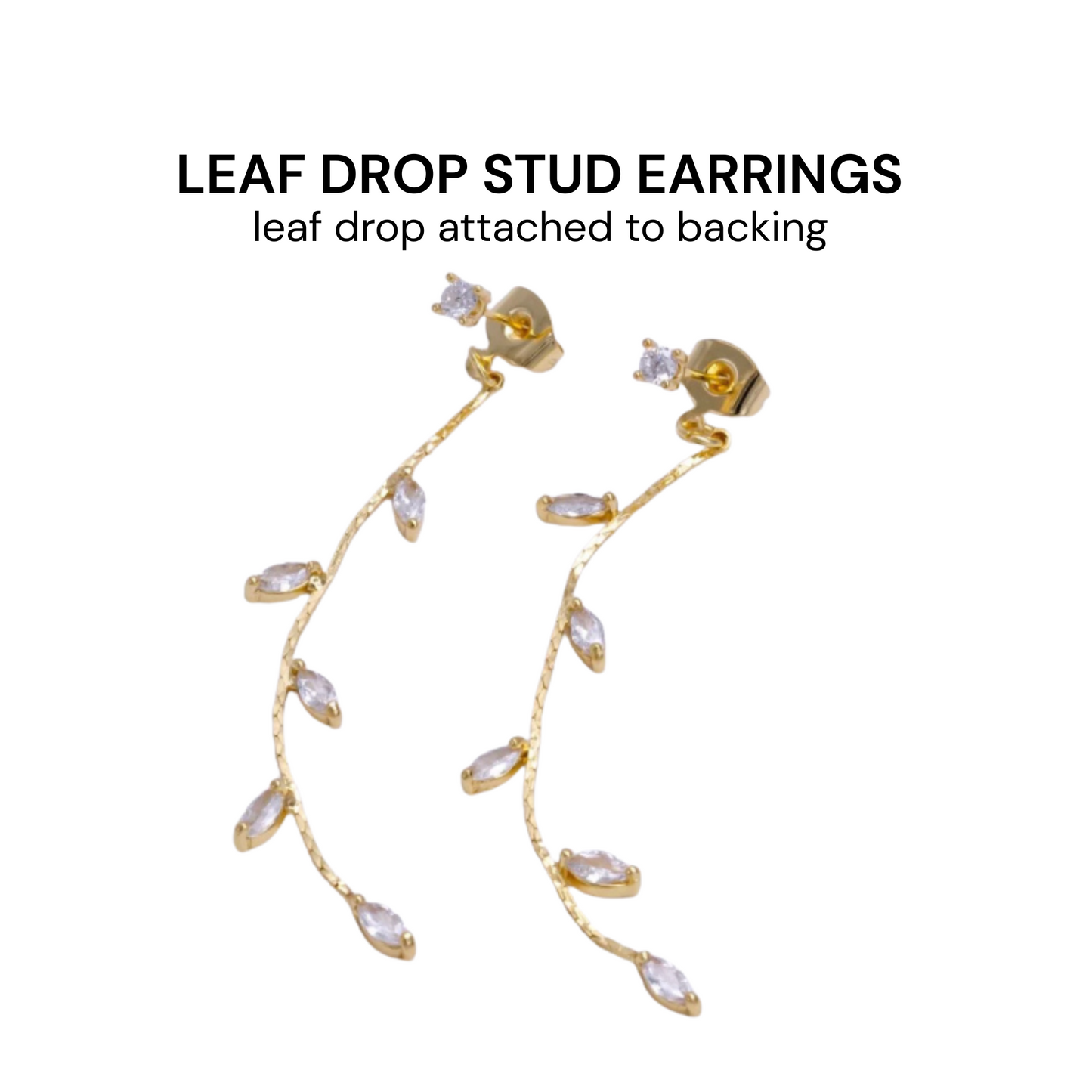 Elma Leaf Drop Earrings