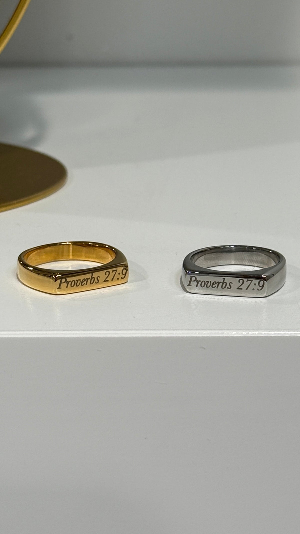 Engravable Slim Bar Ring