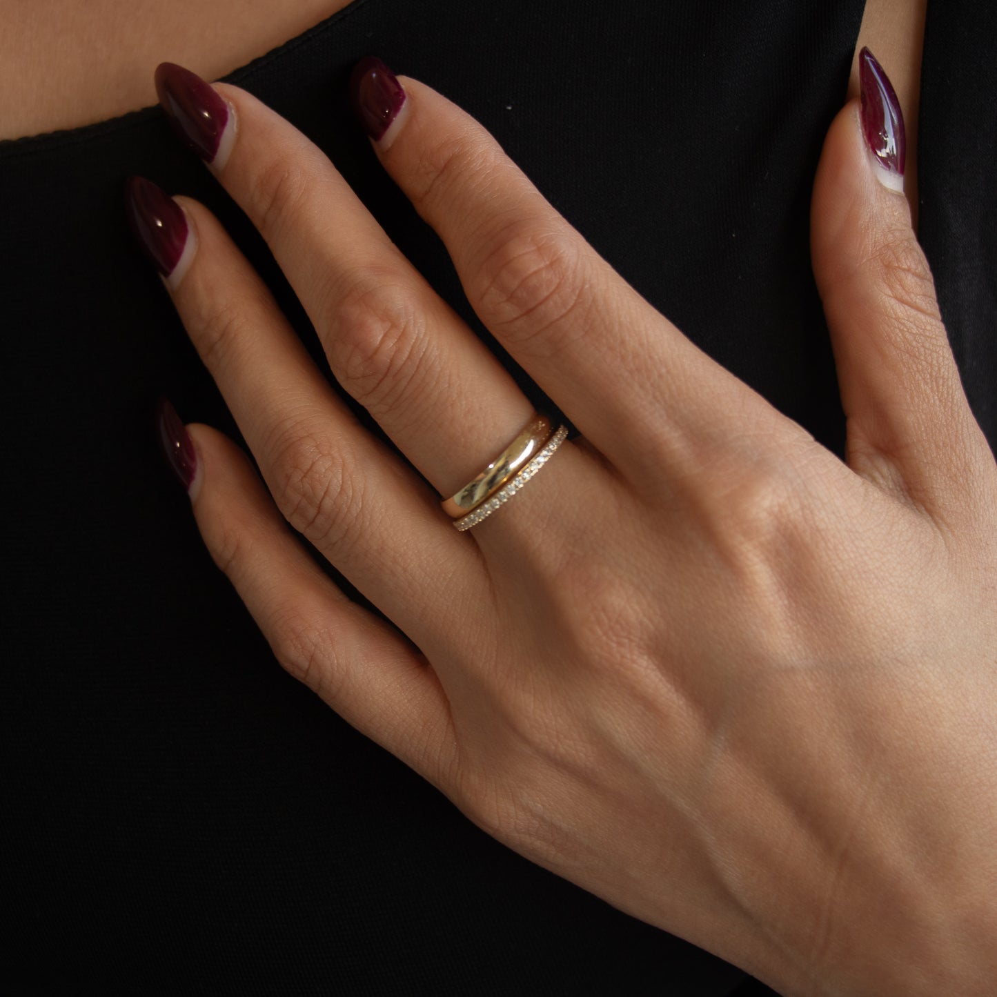 14k Solid Gold Band Ring