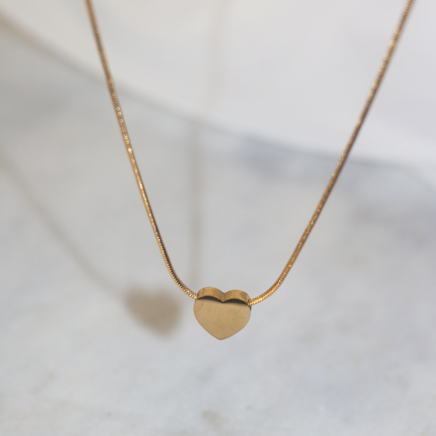 Engravable Heart Bead Necklace