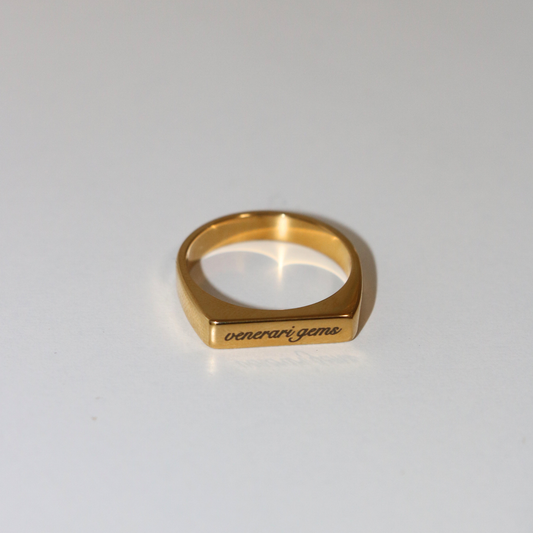 Engravable Slim Bar Ring