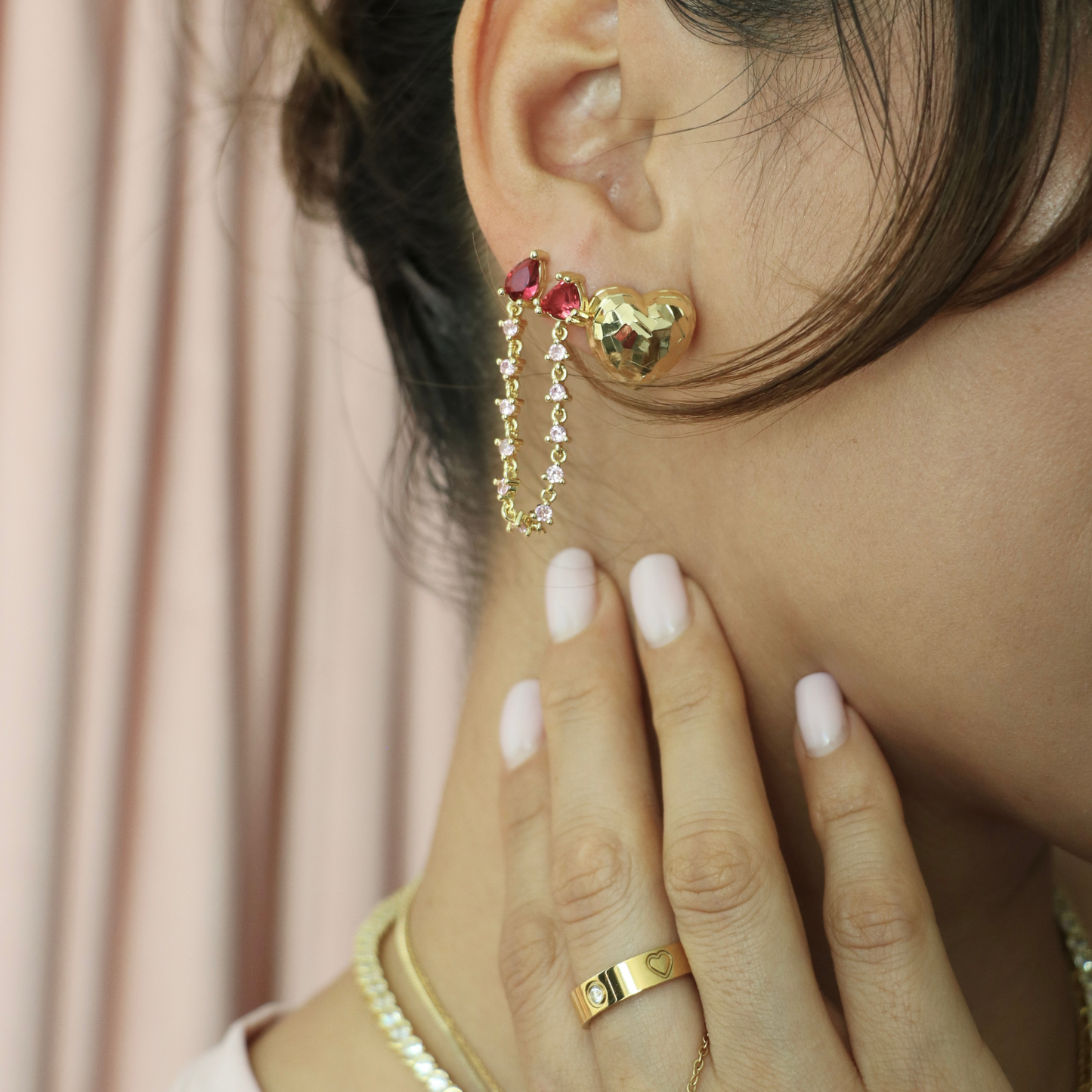 Bethany Heart Stud Earrings