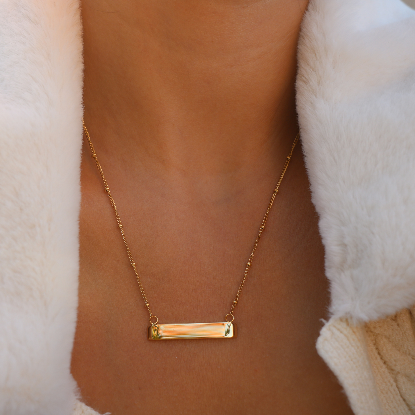 Engravable Bar Necklace