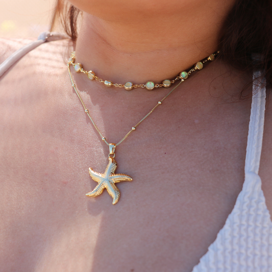 Golden Starfish Necklace