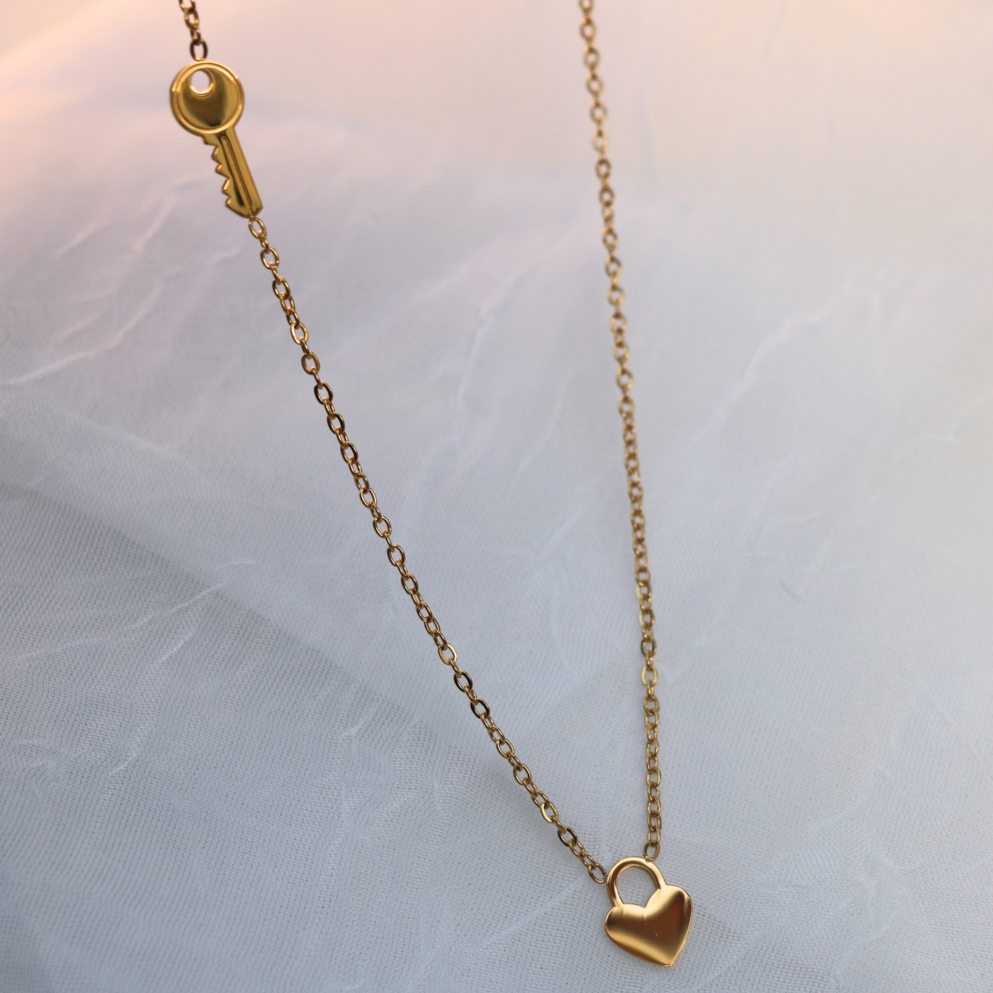 Engravable Key to my Heart Necklace