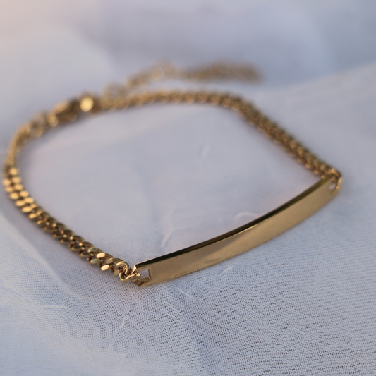 Thin Engravable Bar Bracelet