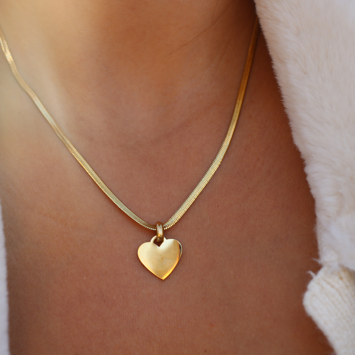 Engravable Heart of Gold Necklace