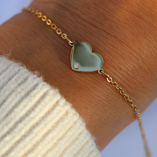 Engravable Heart Bracelet