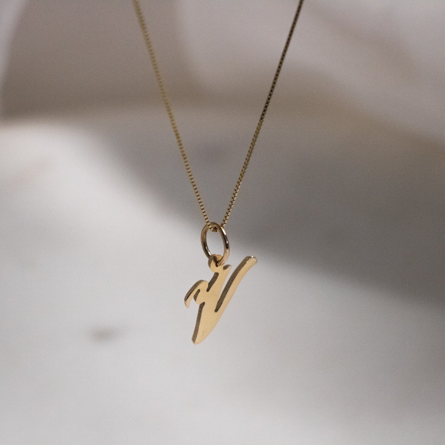 14k Solid Gold Custom Initial Necklace