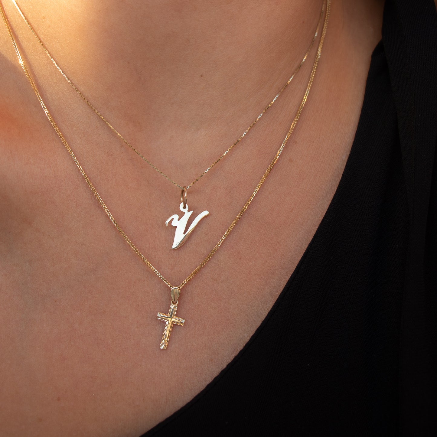 14k Solid Gold Custom Initial Necklace