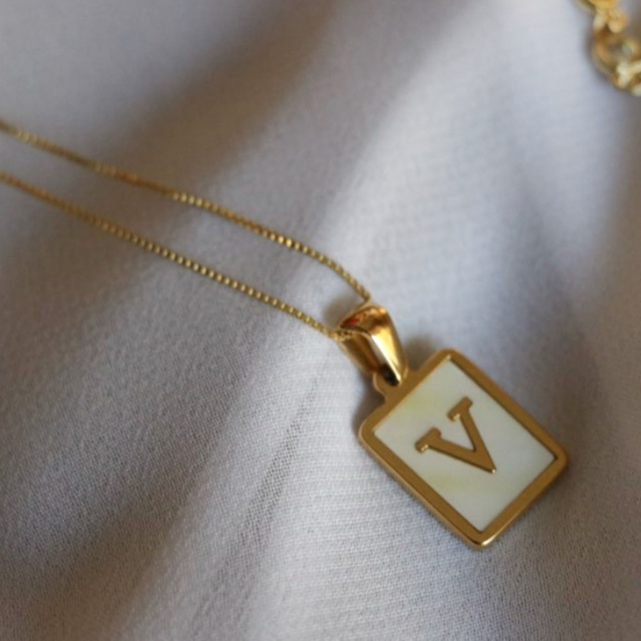 Buy Gold Filled Initial Letter Necklace Mother of Pearls Shell Pendant Disc  Coin Letter Necklace, Vintage Necklace Choker Birthday Gift for Her Online  in India - Etsy